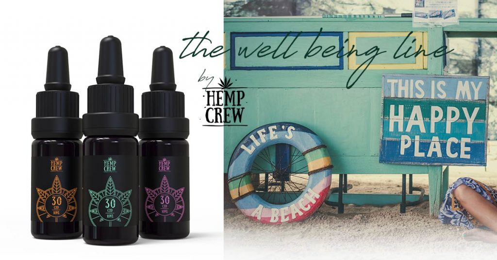 Wellbeing Line CBD Öle von HempCrew mit 30% CBD und 3 verschiedene Geschmackssorten