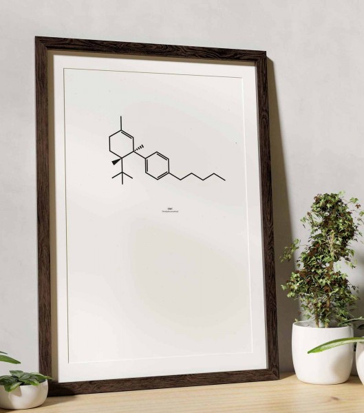 Chemische Formel THC - Hanfartig