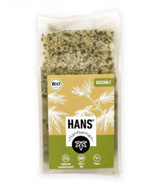 Bio Hanfsamen geschält - Hans Brainfood vegan Bio regional