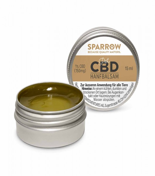 Pet Hanfbalsam mit CBD für alle Tiere - Sparrow | Für Tiere Tiernahrung